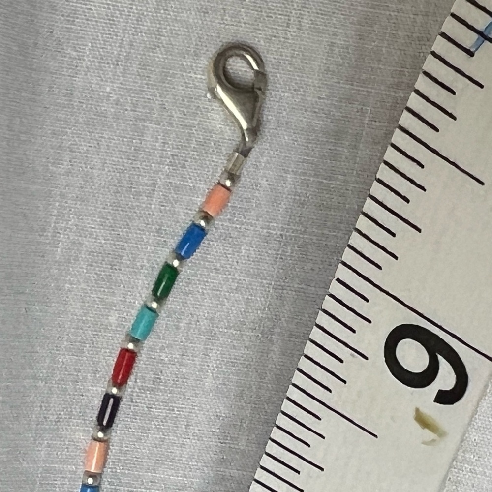 Silpada Sterling Silver Ankle Bracelet- multi color beads.